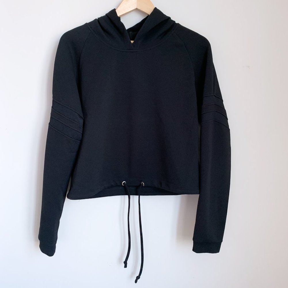Noisy May Crop Hoodie with Drawstring Hem